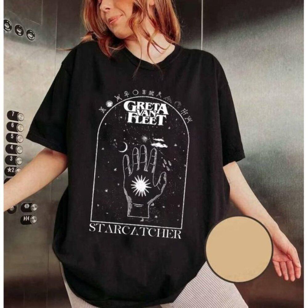 Greta Van Fleet Starcatcher World Tour  Rock Band Music Fan Graphic Tee